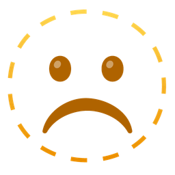 Frowning face and Dotted line face