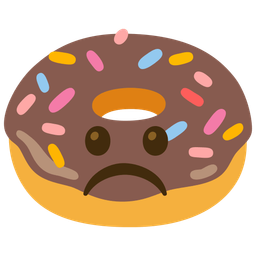 Frowning face and Doughnut