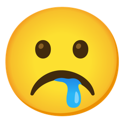 Frowning face and Drooling face