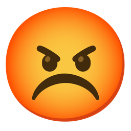 Frowning face and Enraged face