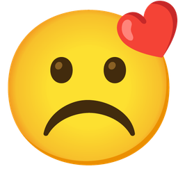 Frowning face and Face blowing a kiss