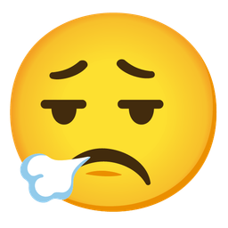 Frowning face and Face exhaling