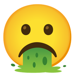 Frowning face and Face vomiting