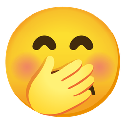 Frowning face and Face with hand over mouth