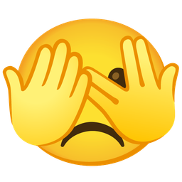 Frowning face and Face with peeking eye