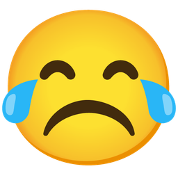 Frowning face and Face with tears of joy