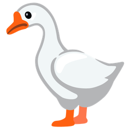 Frowning face and Goose