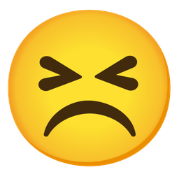 Frowning face and Grinning squinting face