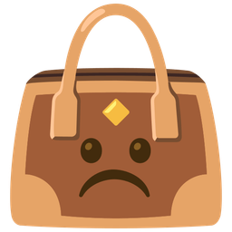 Frowning face and Handbag