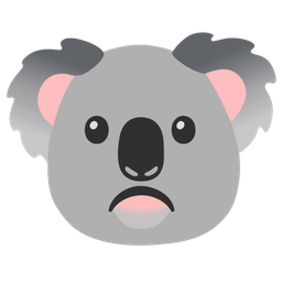 Frowning face and Koala