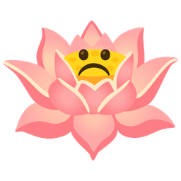 Frowning face and Lotus