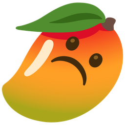 Frowning face and Mango