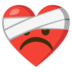 Frowning face and Mending heart