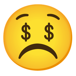 Frowning face and Money-mouth face