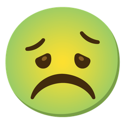 Frowning face and Nauseated face