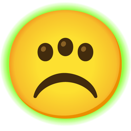 Frowning face and Radioactive
