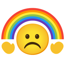 Frowning face and Rainbow