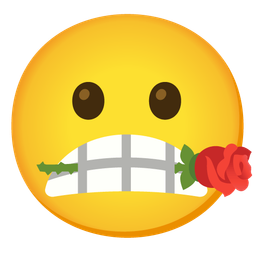 Frowning face and Rose
