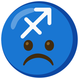 Frowning face and Sagittarius