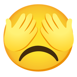 Frowning face and See-no-evil monkey