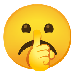 Frowning face and Shushing face