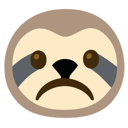 Frowning face and Sloth