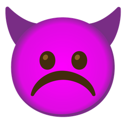 Frowning face and Smiling face with horns