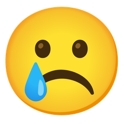 Frowning face and Smiling face with tear