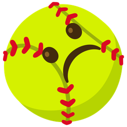 Frowning face and Softball