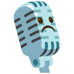 Frowning face and Studio microphone