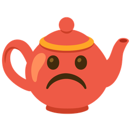 Frowning face and Teapot