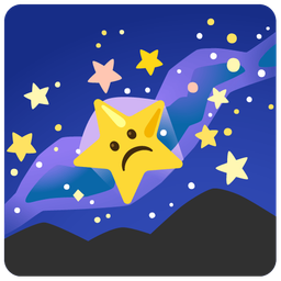 Frowning face and Telescope