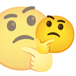 Frowning face and Thinking face