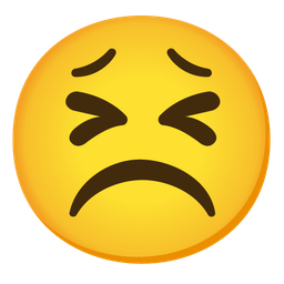 Frowning face and Tired face