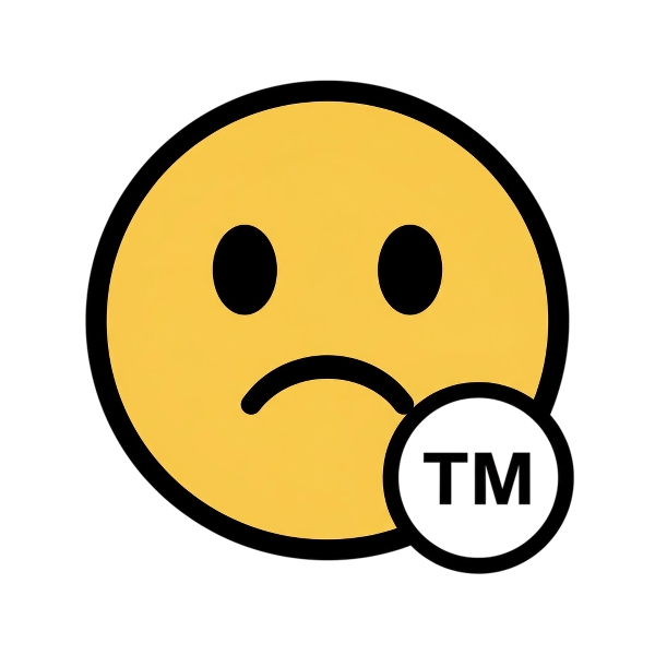 Frowning face and Trade mark