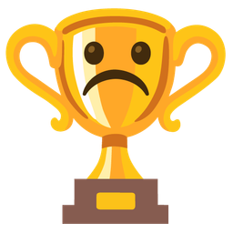 Frowning face and Trophy