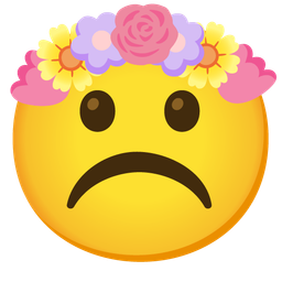 Frowning face and Tulip