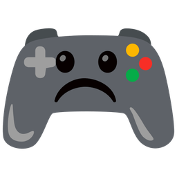 Frowning face and Video game