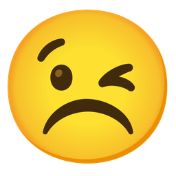 Frowning face and Winking face