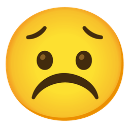 Frowning face and Worried face