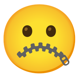 Frowning face and Zipper-mouth face