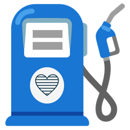 fuel pump and blue heart