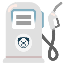 fuel pump and clown face