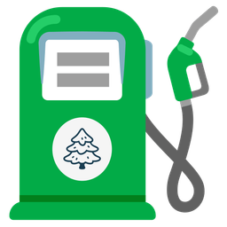 fuel pump and evergreen tree