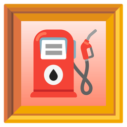 fuel pump and framed picture