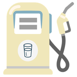 fuel pump and glass of milk