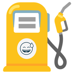 Fuel pump and Grinning face with sweat