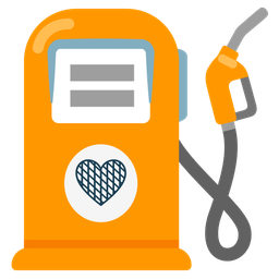 fuel pump and orange heart