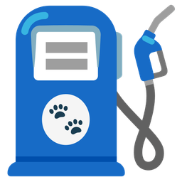 fuel pump and paw prints