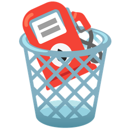 fuel pump and wastebasket